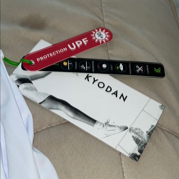 Kyodan White Pleated Skater Mini Skirt Tennis Active UPF 50 - Picture 2 of 4